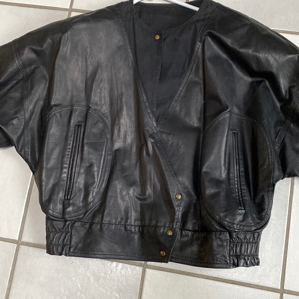 Exquisite black leather jacket purchased in Rome Italy.